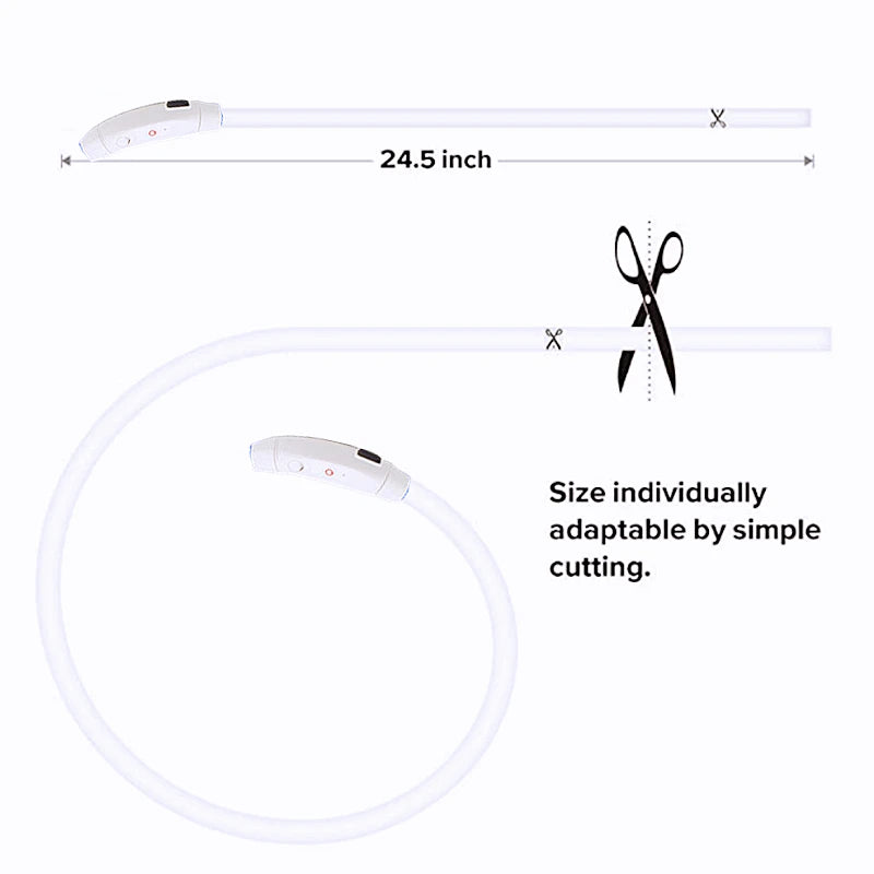 Verstellbares leuchtendes Haustierhalsband – über USB wiederaufladbares LED-Licht für Hunde und Katzen