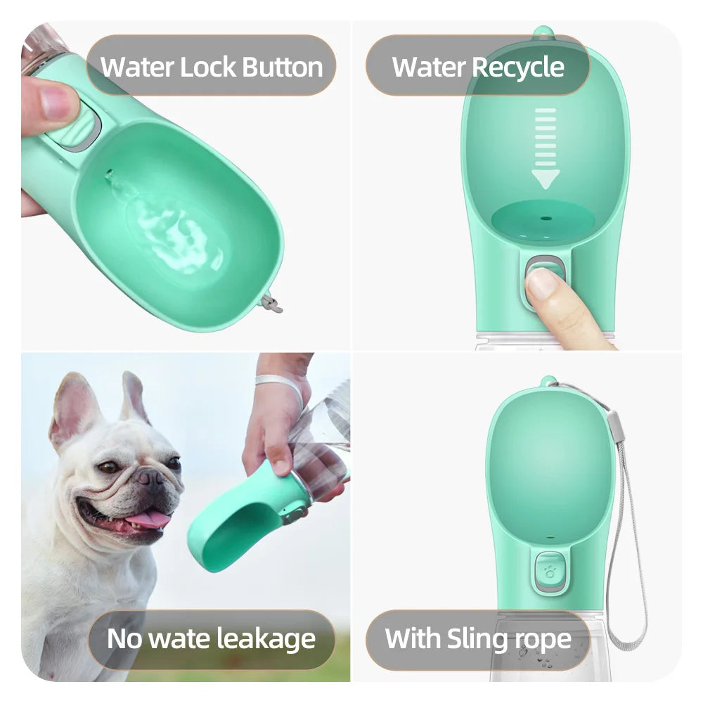 Tragbare Hundewasserflasche – Auslaufsichere Flüssigkeitsversorgung für Haustiere auf Reisen