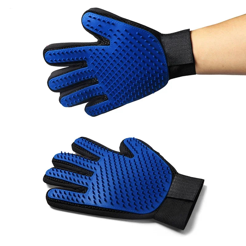 Silicone Pet Grooming Gloves – Hair Brush and Comb for Cats & Dogs, Bathing and Hair Removal Tool