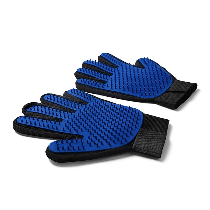 Silicone Pet Grooming Gloves – Hair Brush and Comb for Cats & Dogs, Bathing and Hair Removal Tool