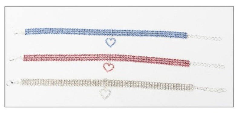 Sparkling Rhinestone Collar for Cats and Dogs with Love Design