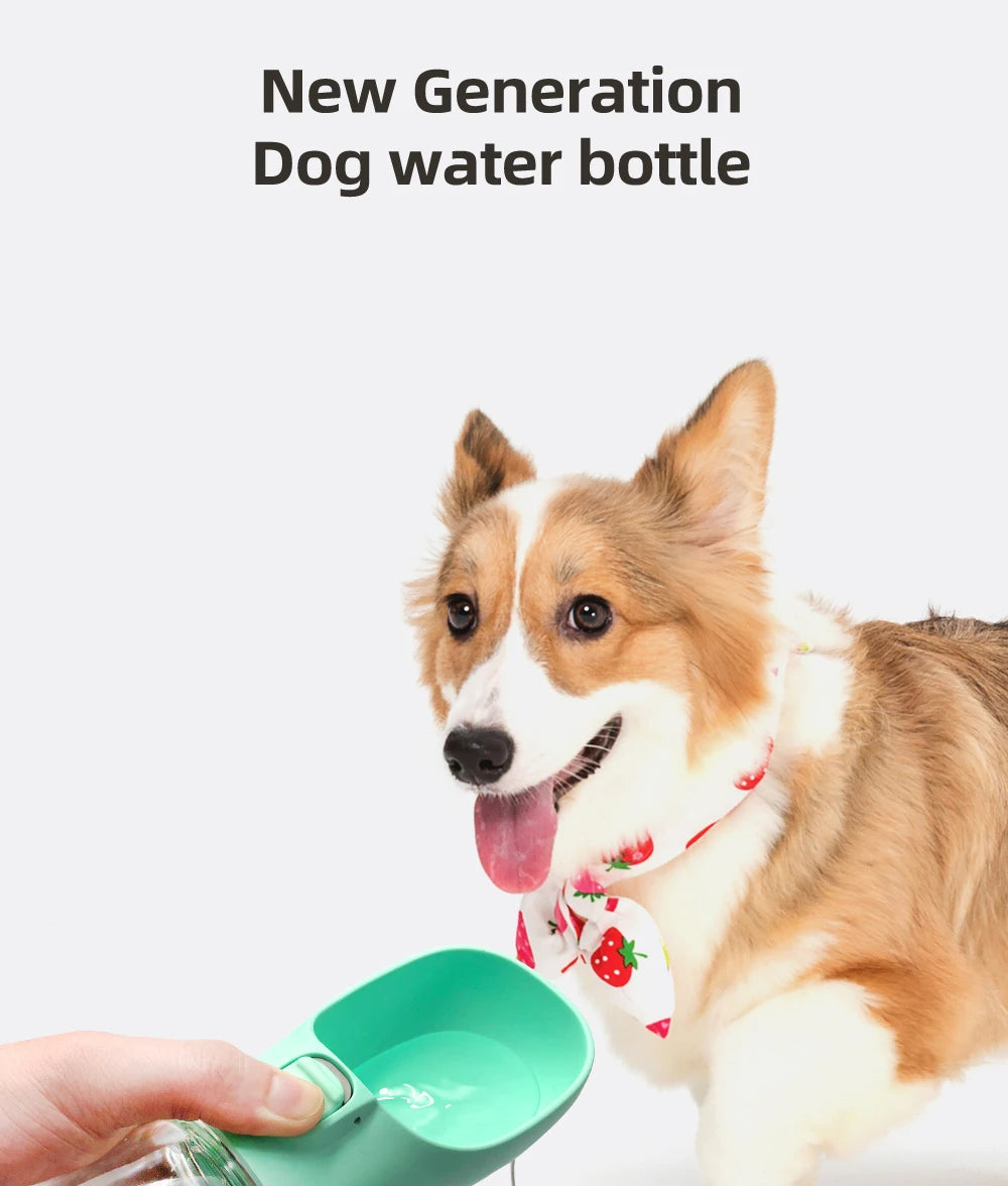 Tragbare Hundewasserflasche – Auslaufsichere Flüssigkeitsversorgung für Haustiere auf Reisen