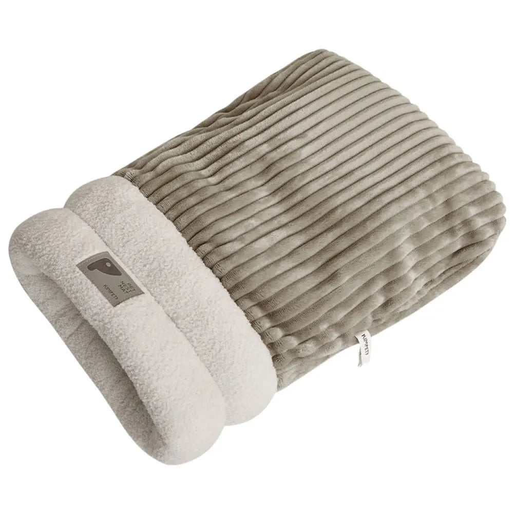 Warmer Plüsch-Katzenschlafsack – Gemütliches Tunnelnest für Katzen (5-8kg)