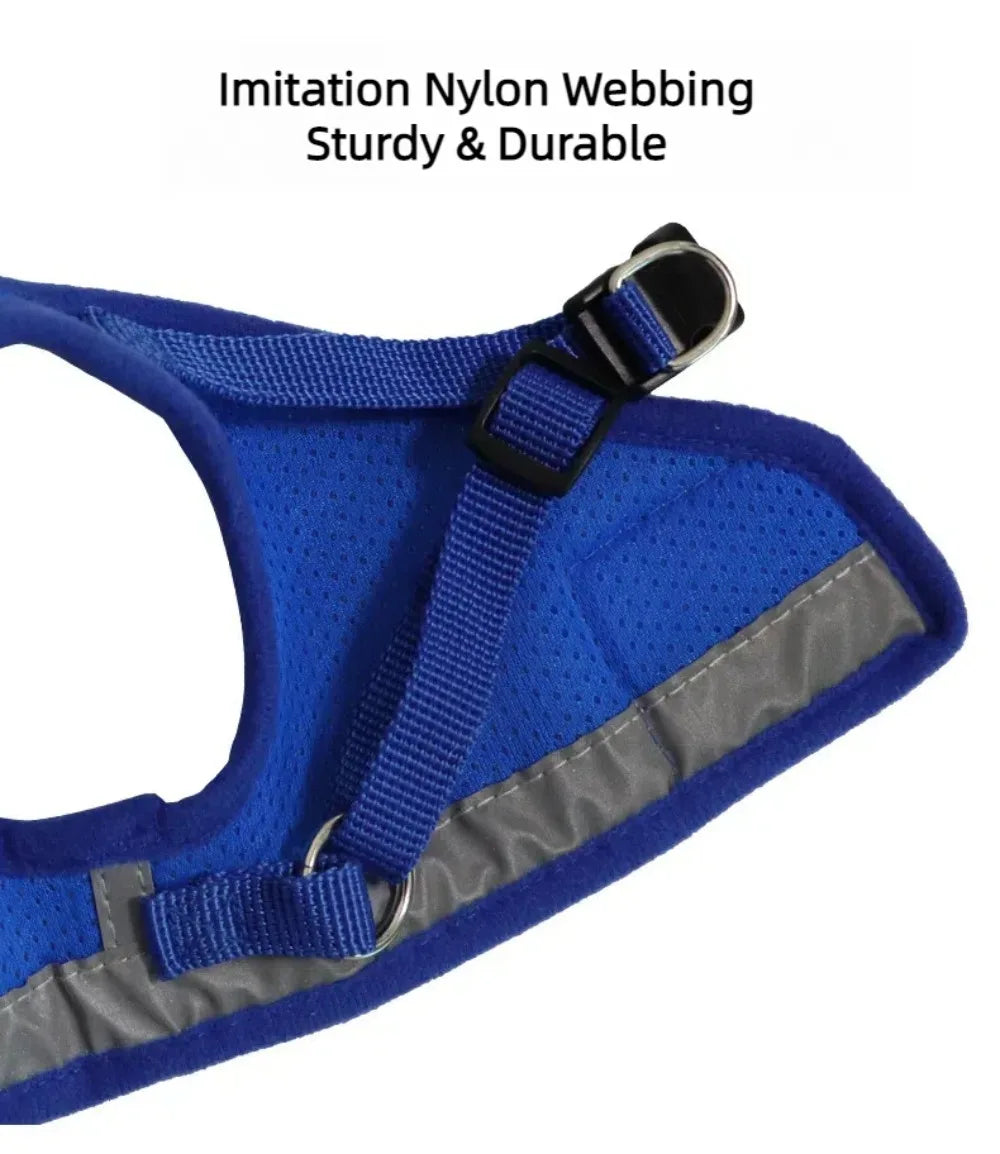 Cat & Puppy Harness Leash Combo eflective Mesh Harness