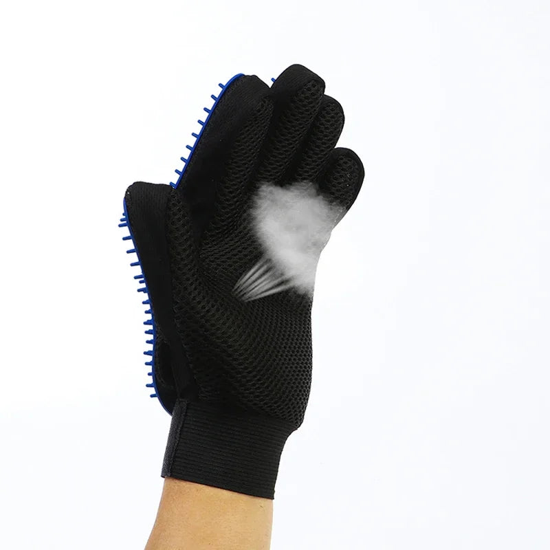 Silicone Pet Grooming Gloves – Hair Brush and Comb for Cats & Dogs, Bathing and Hair Removal Tool