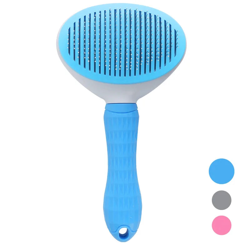 Self-Cleaning Pet Hair Removal Comb – Slicker Brush for Cats and Dogs