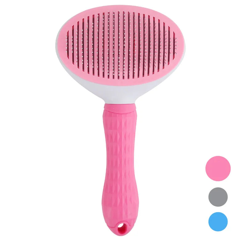 Self-Cleaning Pet Hair Removal Comb – Slicker Brush for Cats and Dogs