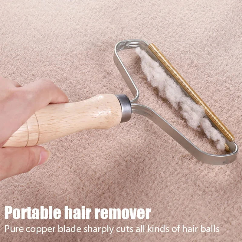 Portable Pet Hair Remover – Manual Lint Scraper & Cleaner