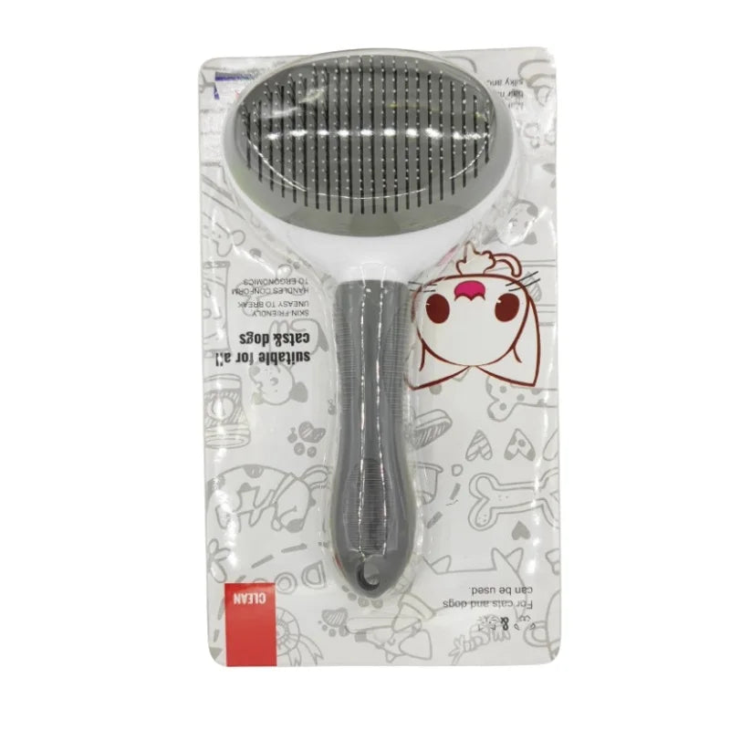 Self-Cleaning Pet Hair Removal Comb – Slicker Brush for Cats and Dogs