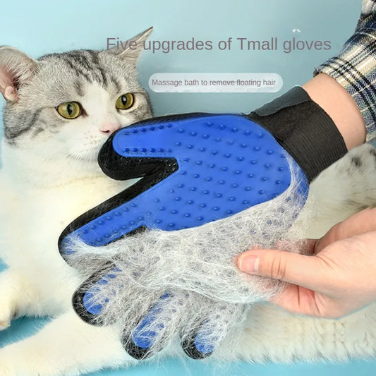 Silicone Pet Grooming Gloves – Hair Brush and Comb for Cats & Dogs, Bathing and Hair Removal Tool