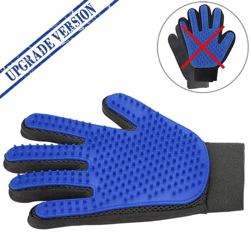Silicone Pet Grooming Gloves – Hair Brush and Comb for Cats & Dogs, Bathing and Hair Removal Tool