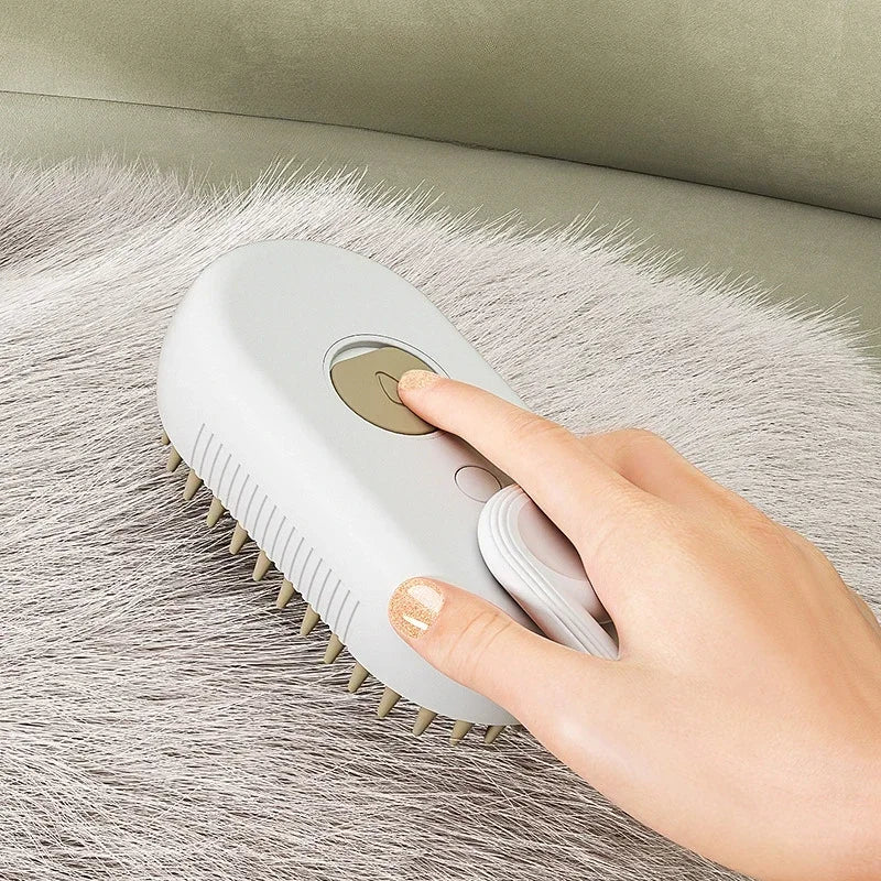 3-in-1-Sprühmassagebürste für Katzen und Hunde – Dampfspray, Haarentfernung und Badekamm