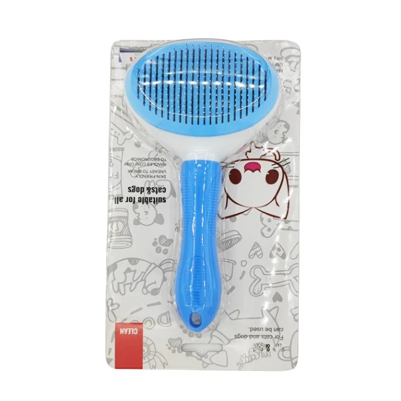 Self-Cleaning Pet Hair Removal Comb – Slicker Brush for Cats and Dogs