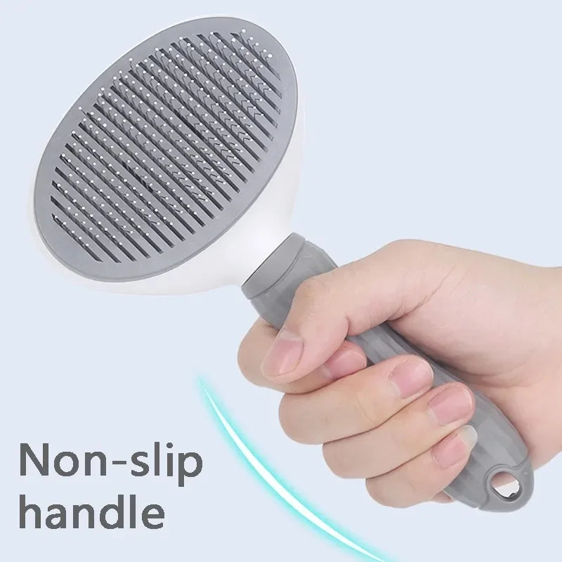 Self-Cleaning Pet Hair Removal Comb – Slicker Brush for Cats and Dogs