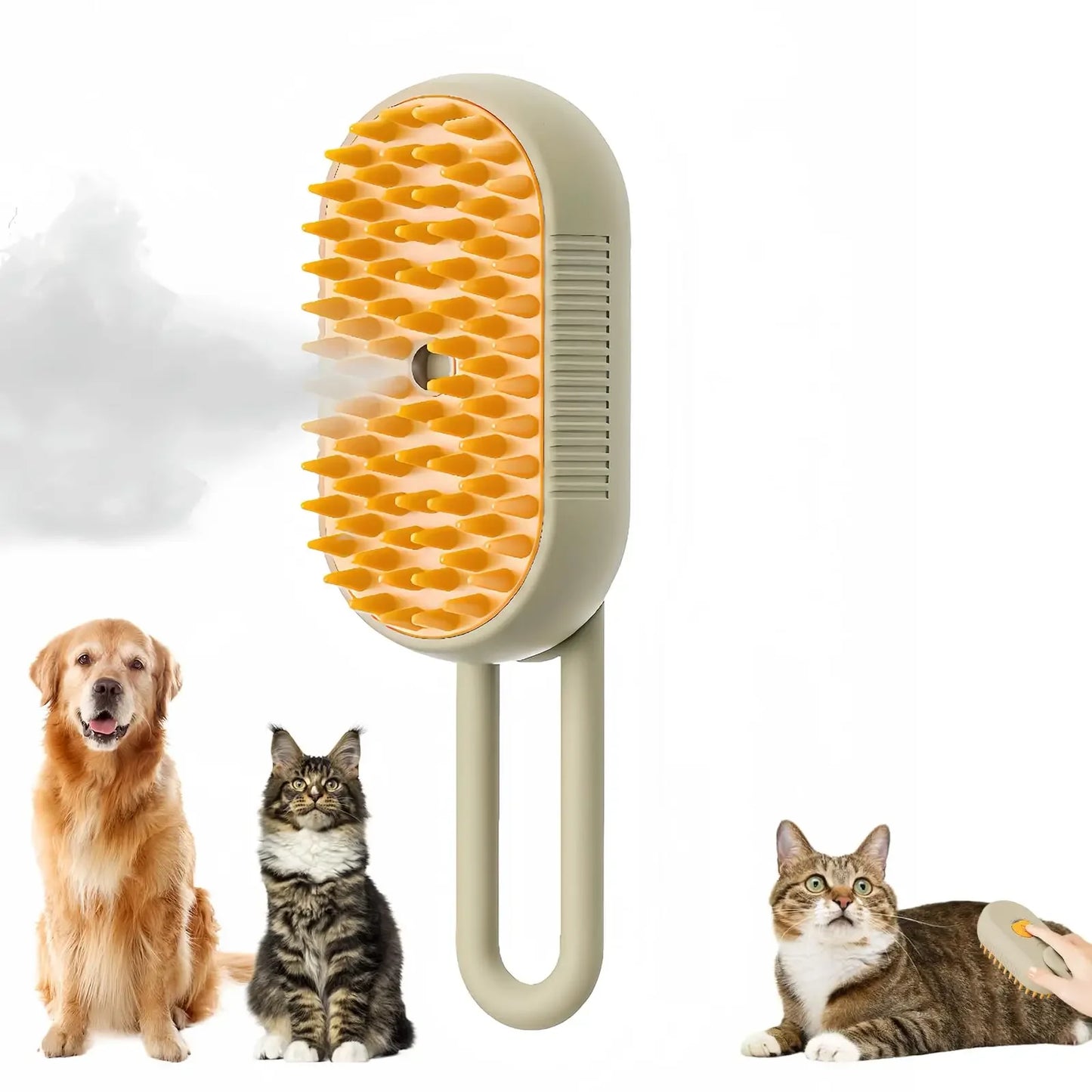3-in-1-Sprühmassagebürste für Katzen und Hunde – Dampfspray, Haarentfernung und Badekamm