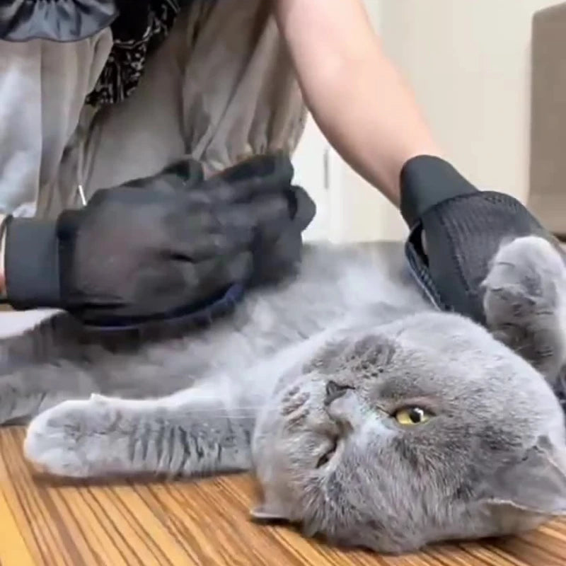 Silicone Pet Grooming Gloves – Hair Brush and Comb for Cats & Dogs, Bathing and Hair Removal Tool